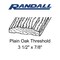 Randall UNFINISHED 3 1/2In. X 7/8In. OAK THRES 3 FT W-50-B-U - alternate 2